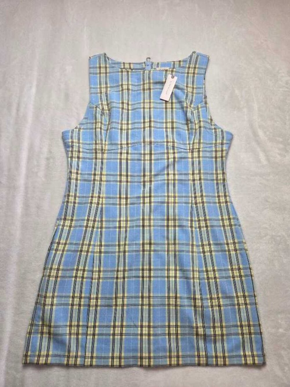 New XL Anthropologie Percie plaid mini dress by Pilcro in blue